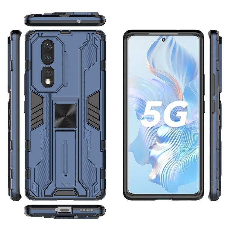 For Honor 80 5G Supersonic PC + TPU Shock-proof Protective Phone Case with Holder