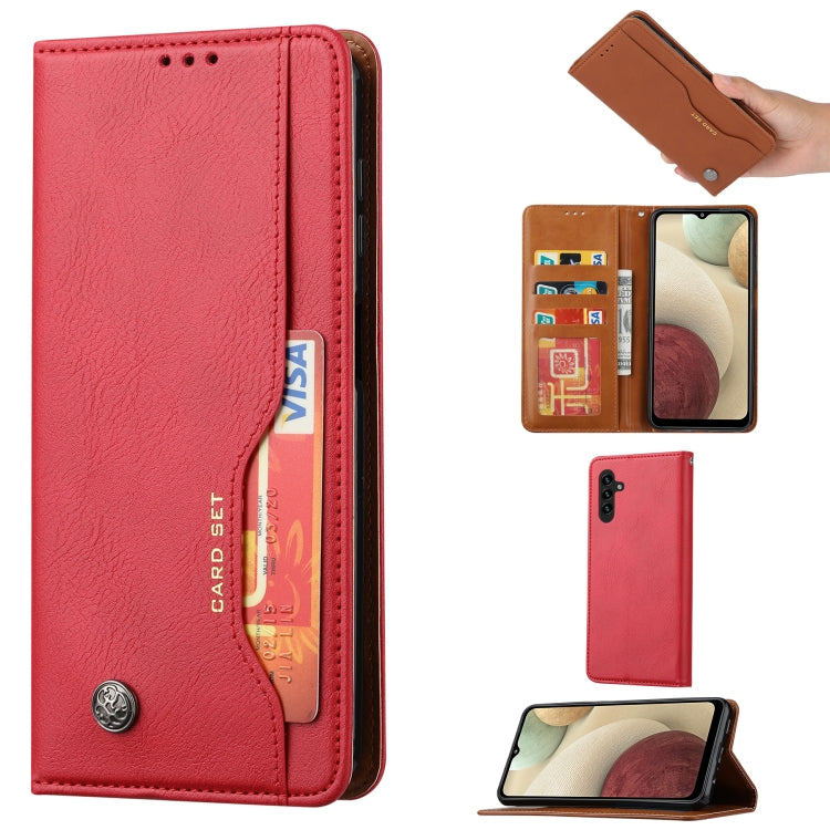 For Samsung Galaxy A24 4G Knead Skin Texture Flip Leather Phone Case