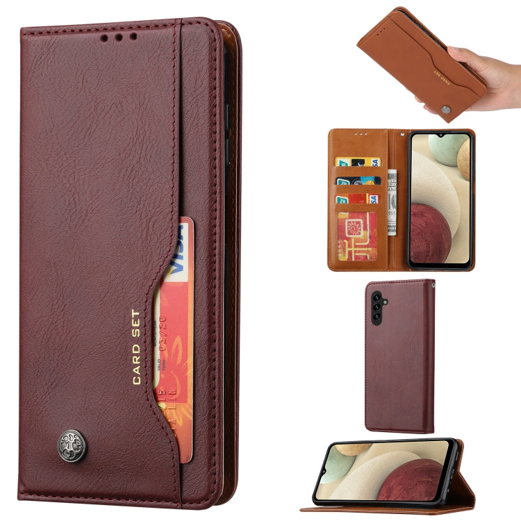 For Samsung Galaxy A24 4G Knead Skin Texture Flip Leather Phone Case