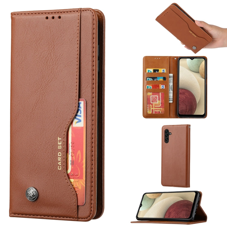 For Samsung Galaxy A24 4G Knead Skin Texture Flip Leather Phone Case