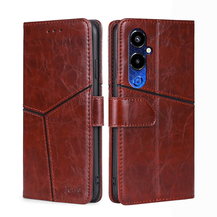 For Tecno Pova 4 Pro Geometric Stitching Flip Leather Phone Case