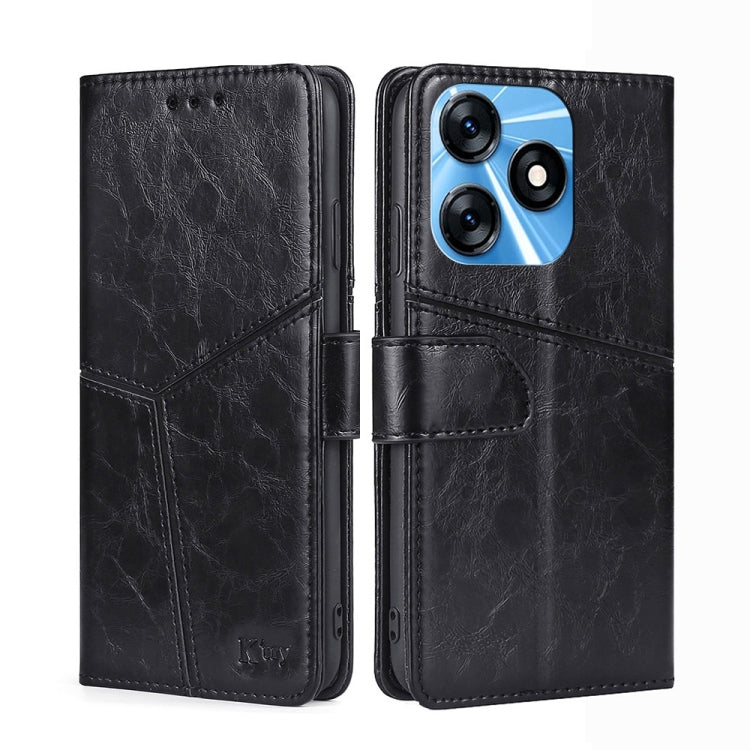 For Tecno Spark 10 4G Geometric Stitching Flip Leather Phone Case