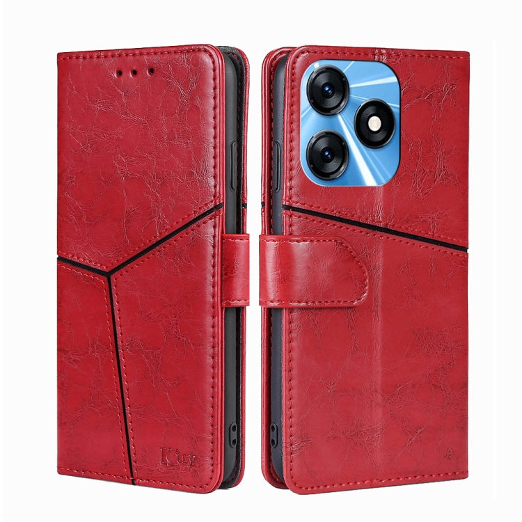 For Tecno Spark 10 4G Geometric Stitching Flip Leather Phone Case