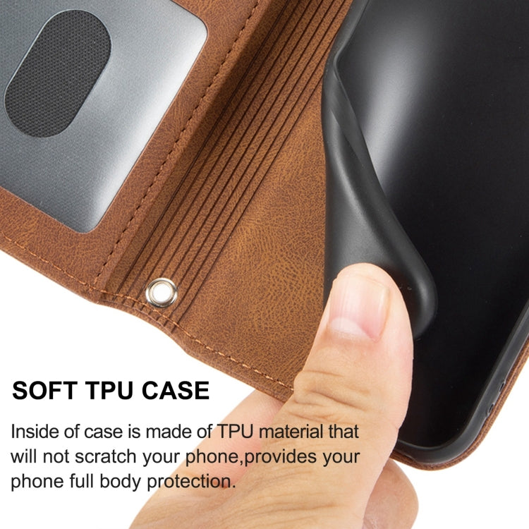 For Samsung Galaxy S23 5G Embossed Stripes Skin Feel Leather Phone Case