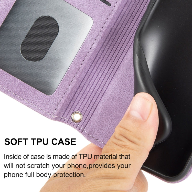 For Samsung Galaxy S23 5G Embossed Stripes Skin Feel Leather Phone Case