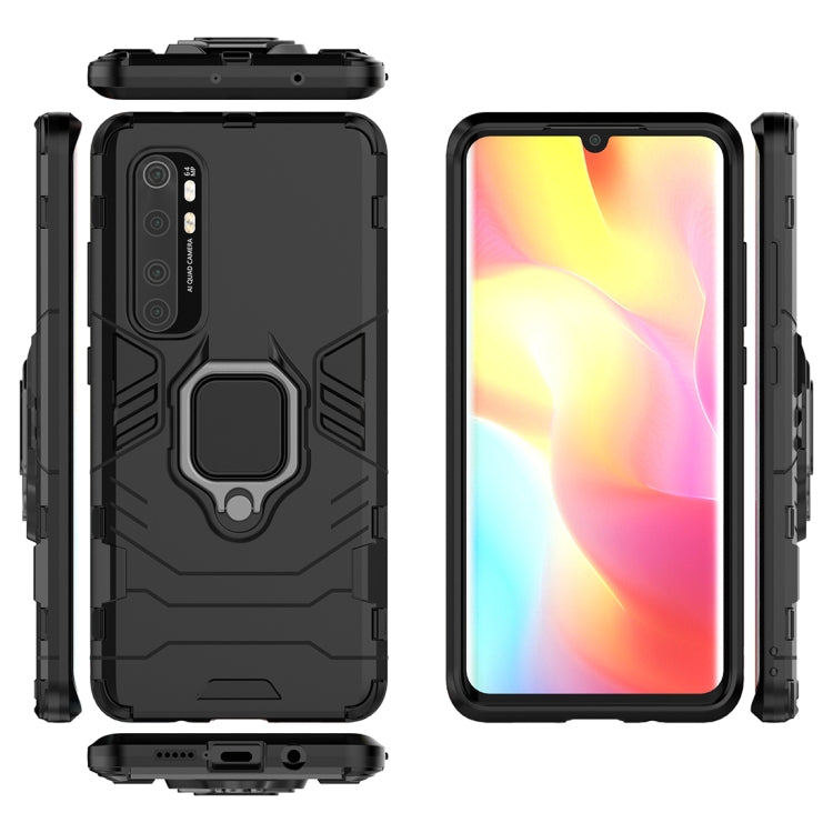 For Xiaomi Mi Note 10 Lite PC + TPU Anti-fall Protective Case with Ring Holder