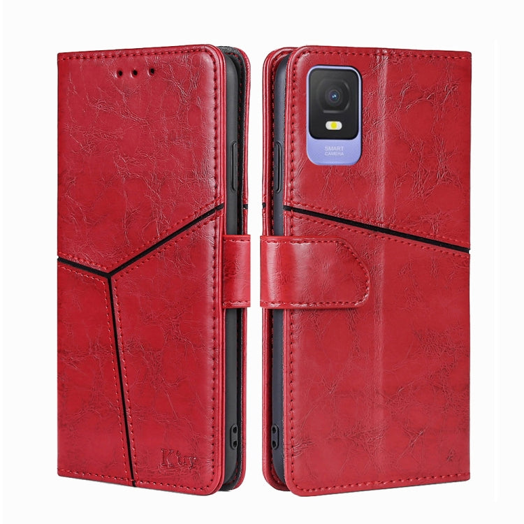 For TCL 403 Geometric Stitching Flip Leather Phone Case
