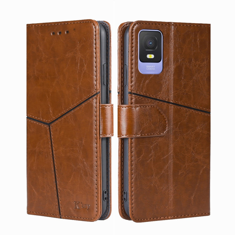 For TCL 403 Geometric Stitching Flip Leather Phone Case