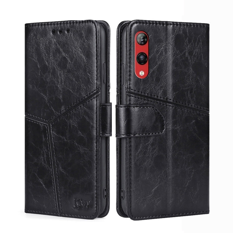 For Rakuten Hand 4G Geometric Stitching Flip Leather Phone Case