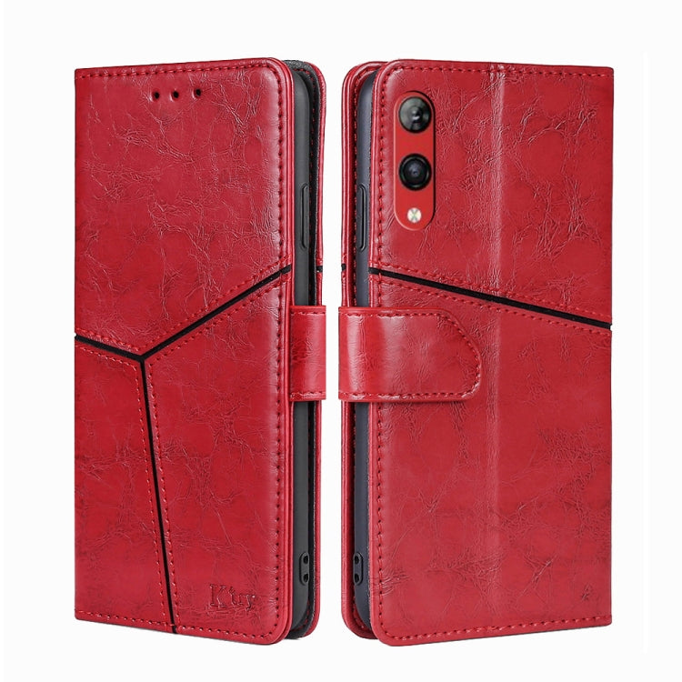 For Rakuten Hand 4G Geometric Stitching Flip Leather Phone Case