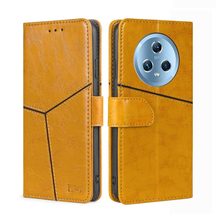 For Honor Magic5 Geometric Stitching Flip Leather Phone Case