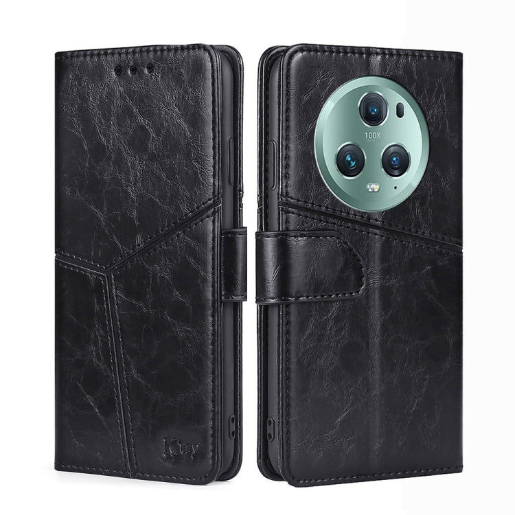 For Honor Magic5 Pro Geometric Stitching Flip Leather Phone Case
