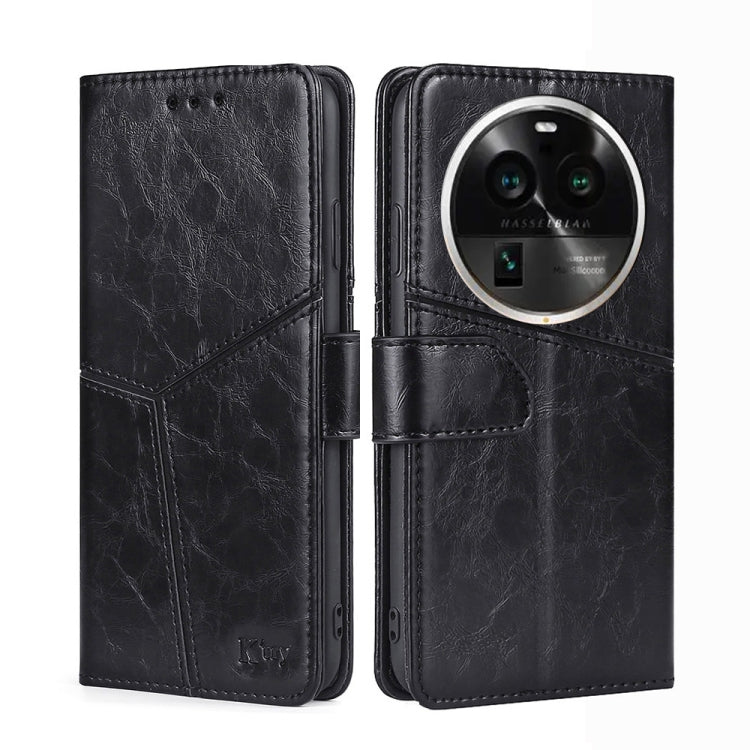 For OPPO Find X6 Pro 5G Geometric Stitching Flip Leather Phone Case