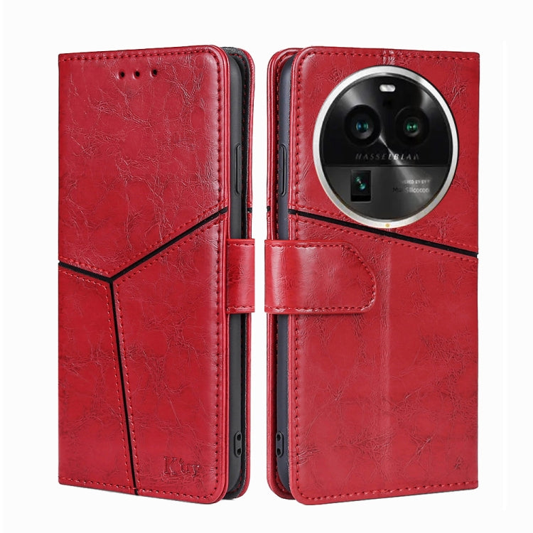 For OPPO Find X6 Pro 5G Geometric Stitching Flip Leather Phone Case