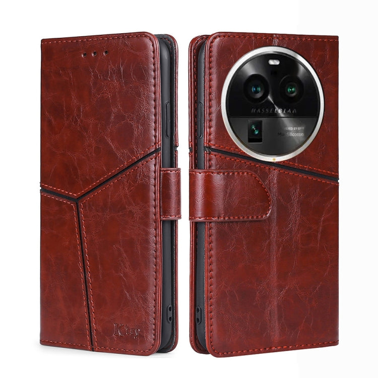 For OPPO Find X6 Pro 5G Geometric Stitching Flip Leather Phone Case