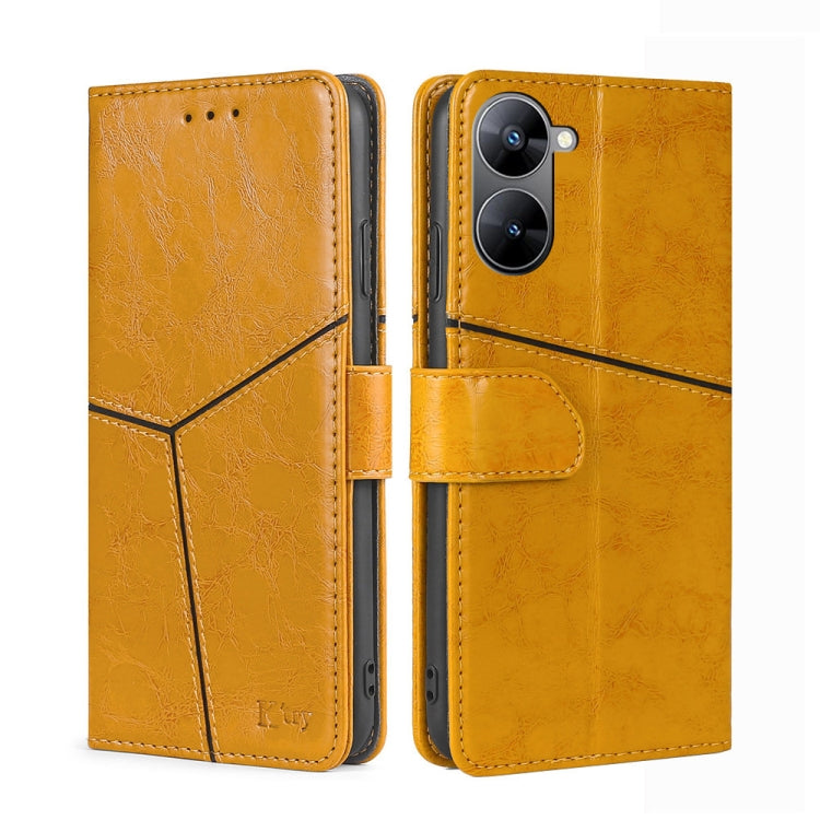 For Realme V30 5G / V30t Geometric Stitching Flip Leather Phone Case