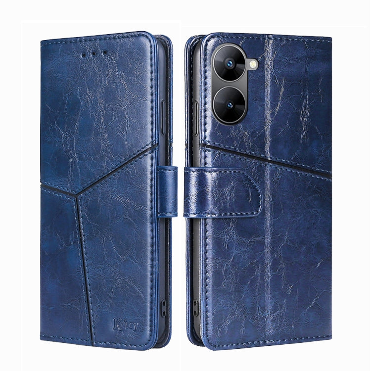 For Realme V30 5G / V30t Geometric Stitching Flip Leather Phone Case