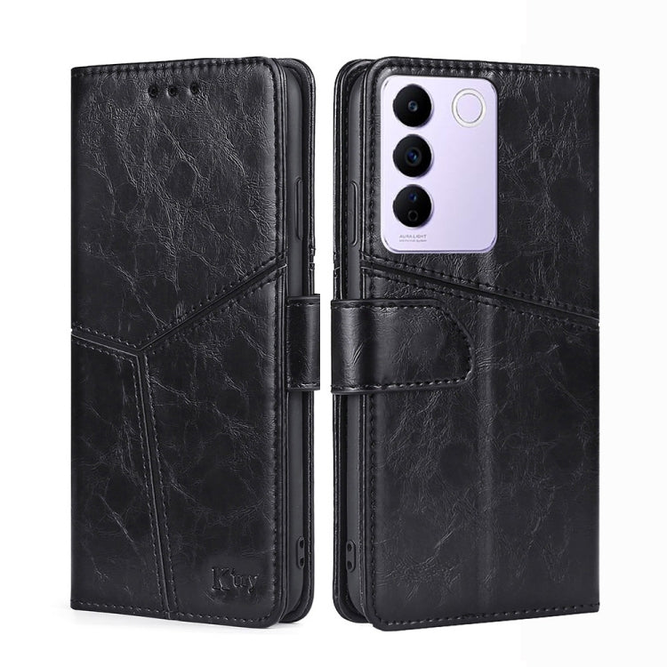 For vivo S16e Geometric Stitching Flip Leather Phone Case