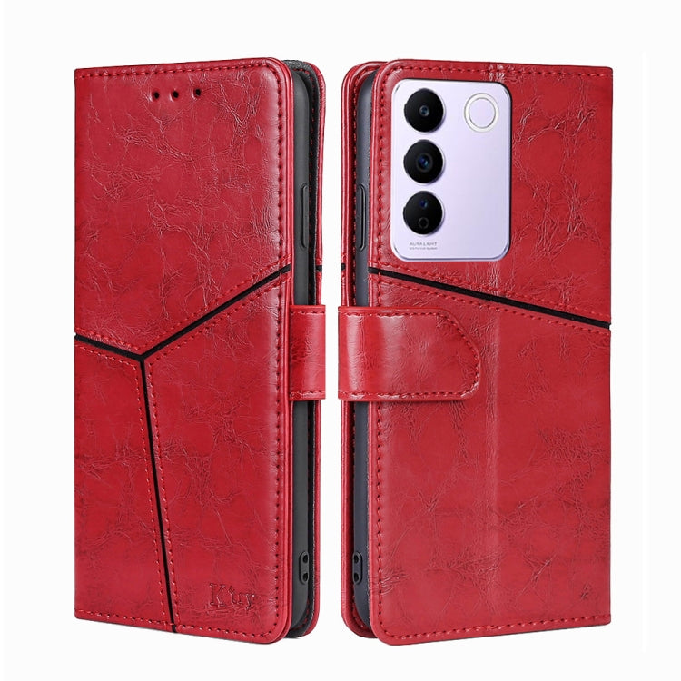 For vivo S16e Geometric Stitching Flip Leather Phone Case