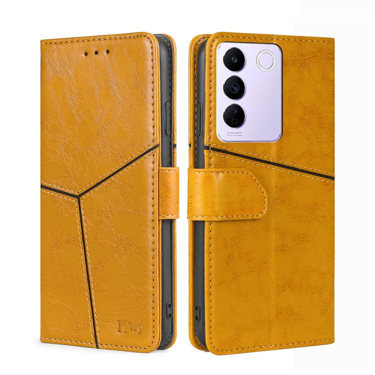 For vivo S16e Geometric Stitching Flip Leather Phone Case