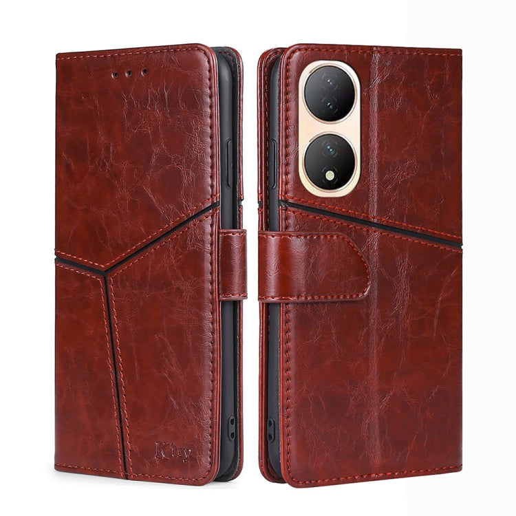 For vivo Y100 5G Geometric Stitching Flip Leather Phone Case