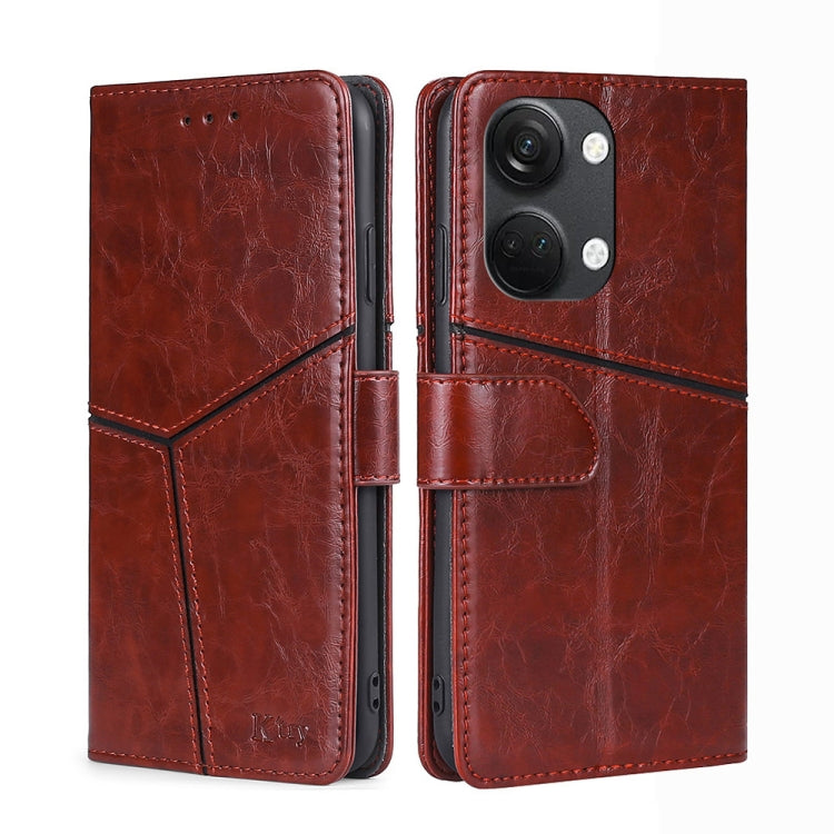 For OnePlus Ace 2V 5G Geometric Stitching Flip Leather Phone Case