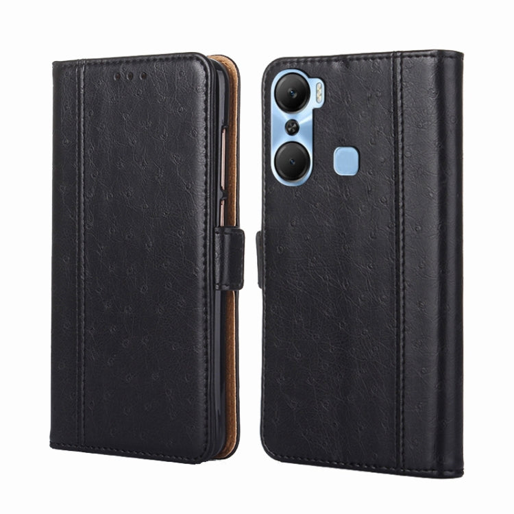 For Infinix Hot 12 Pro Ostrich Texture Flip Leather Phone Case