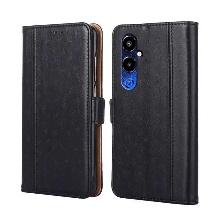 For Tecno Pova 4 Pro Ostrich Texture Flip Leather Phone Case