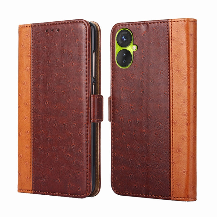 For Tecno Spark 9 Pro Ostrich Texture Flip Leather Phone Case