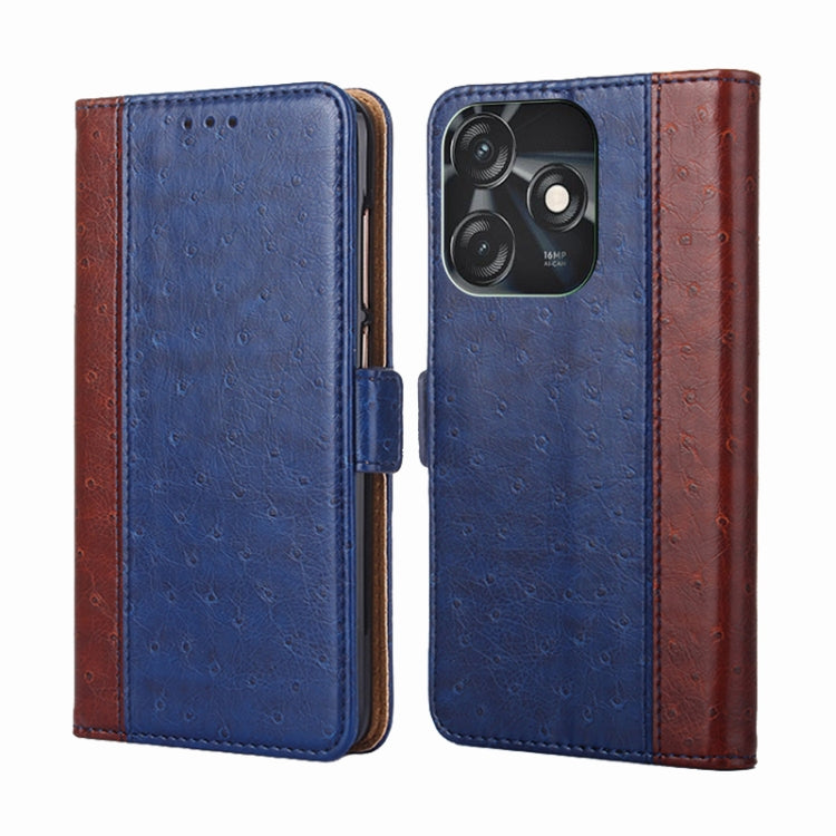 For Tecno Spark 10C Ostrich Texture Flip Leather Phone Case