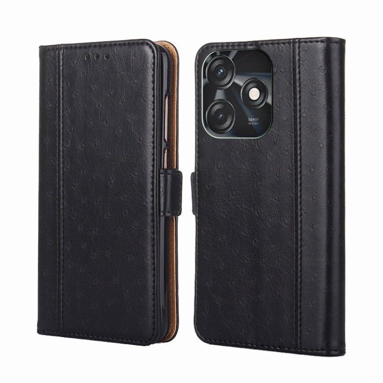 For Tecno Spark 10C Ostrich Texture Flip Leather Phone Case