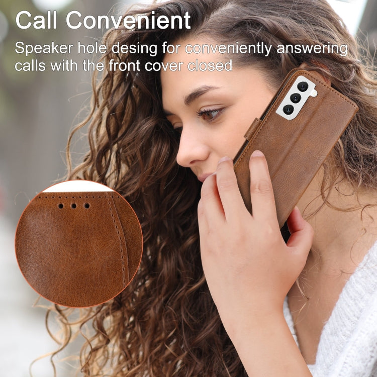For Samsung Galaxy S23 5G Oil Skin Zipper Wallet Leather Phone Case