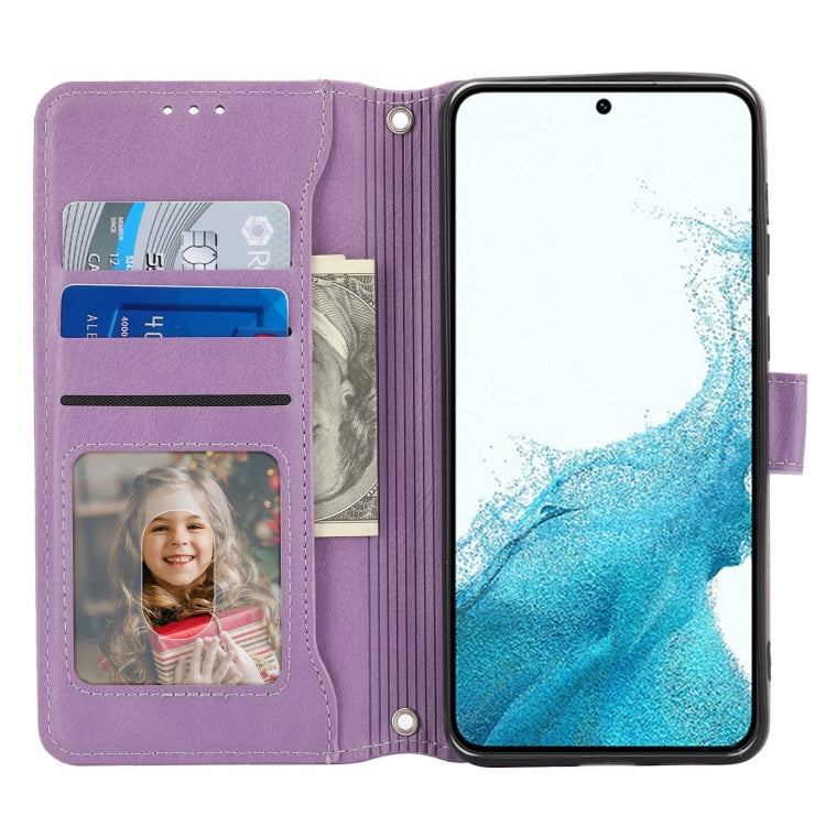 For Samsung Galaxy S23+ 5G Oil Skin Zipper Wallet Leather Phone Case