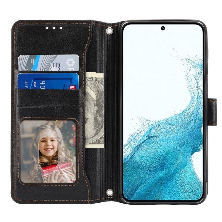 For Samsung Galaxy S23+ 5G Oil Skin Zipper Wallet Leather Phone Case