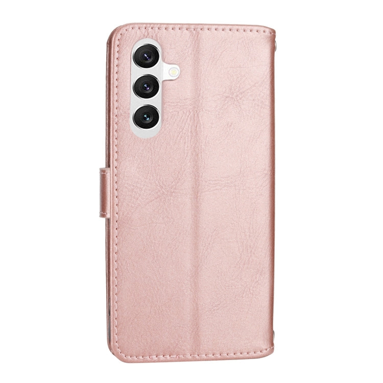 For Samsung Galaxy A34 5G Oil Skin Zipper Wallet Leather Phone Case