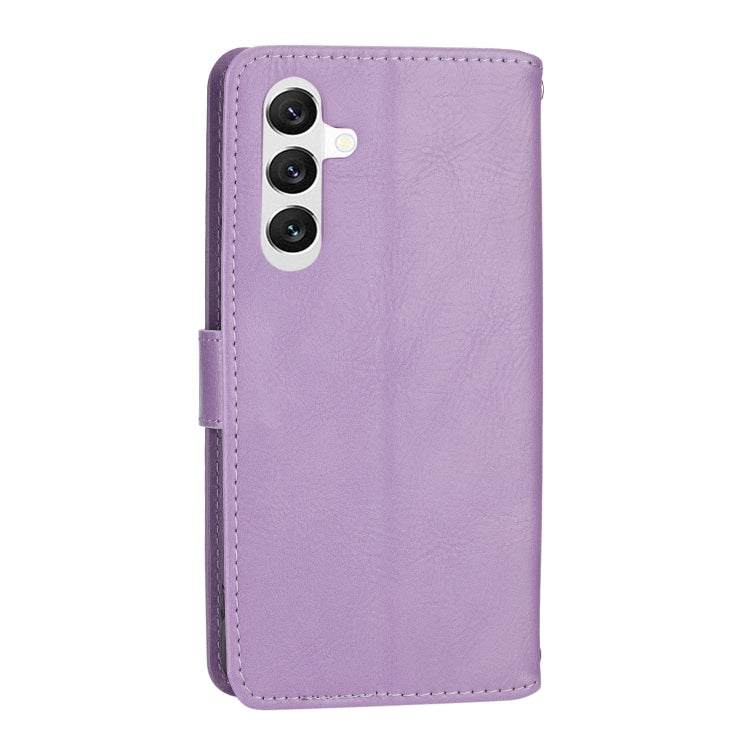 For Samsung Galaxy A34 5G Oil Skin Zipper Wallet Leather Phone Case