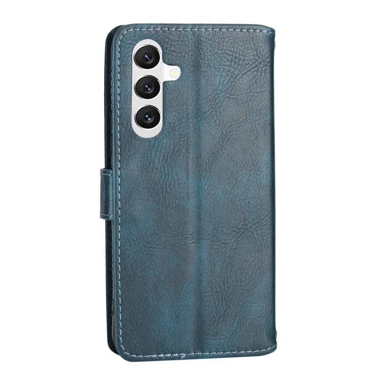 For Samsung Galaxy A34 5G Oil Skin Zipper Wallet Leather Phone Case