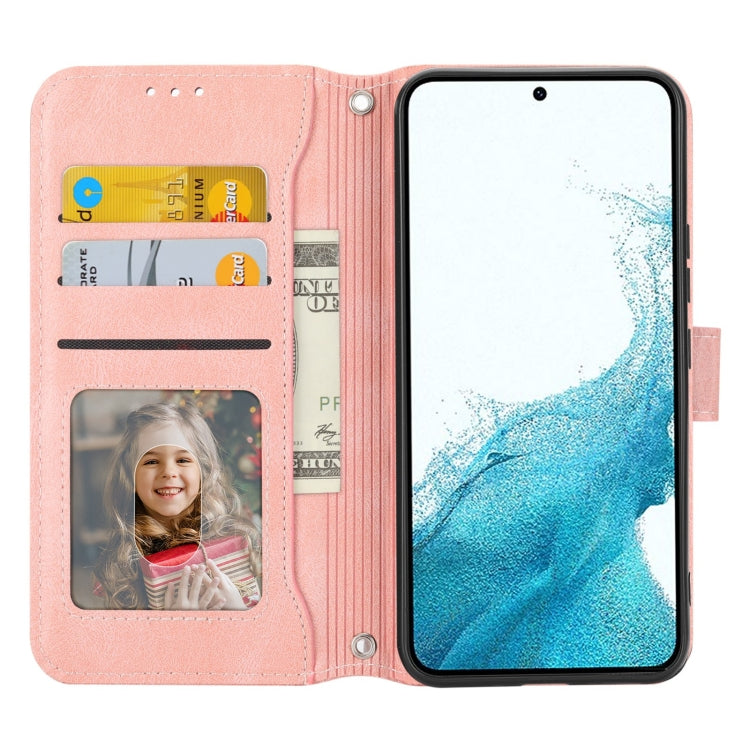 For Samsung Galaxy A54 5G Oil Skin Zipper Wallet Leather Phone Case