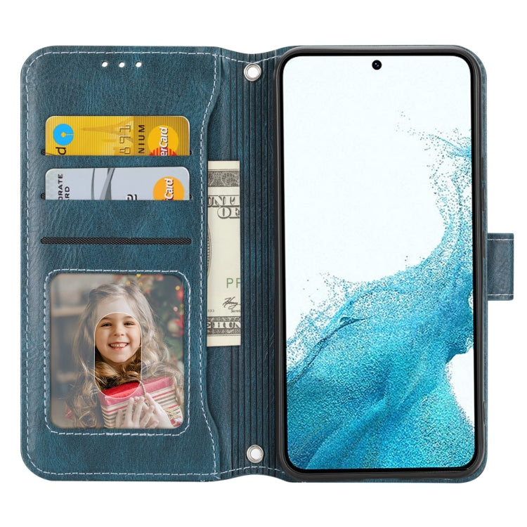 For Samsung Galaxy A54 5G Oil Skin Zipper Wallet Leather Phone Case