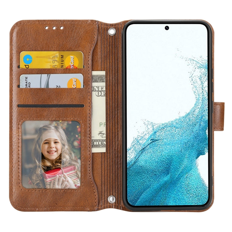 For Samsung Galaxy A54 5G Oil Skin Zipper Wallet Leather Phone Case