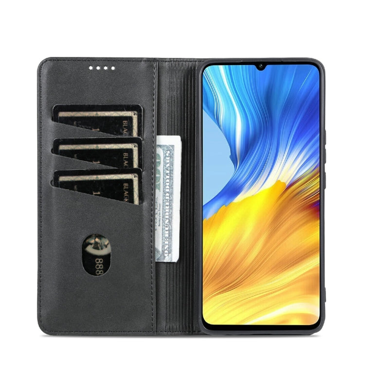 For Honor X5 AZNS Magnetic Calf Texture Flip Leather Phone Case