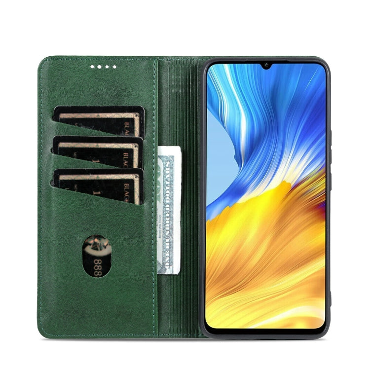 For Honor X5 AZNS Magnetic Calf Texture Flip Leather Phone Case