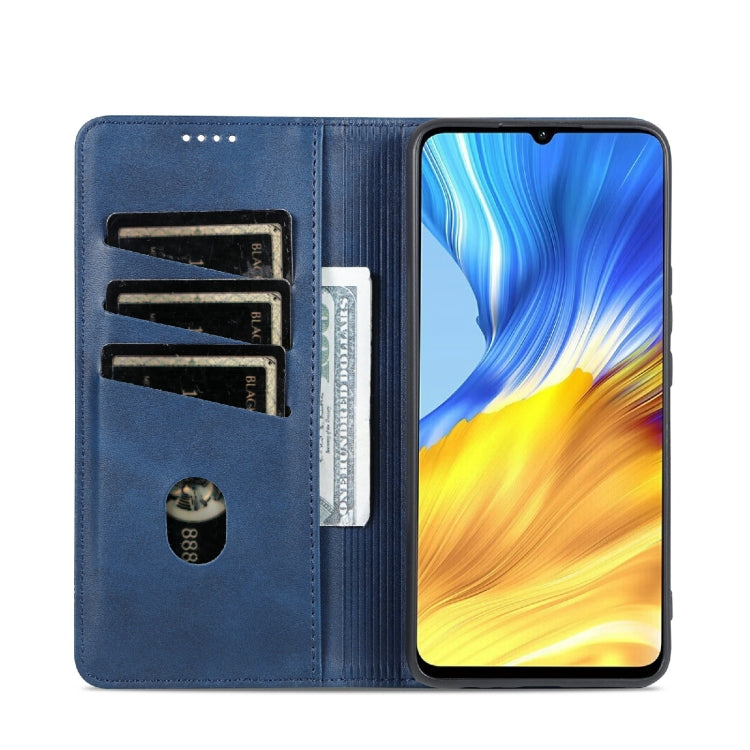 For Honor X5 AZNS Magnetic Calf Texture Flip Leather Phone Case