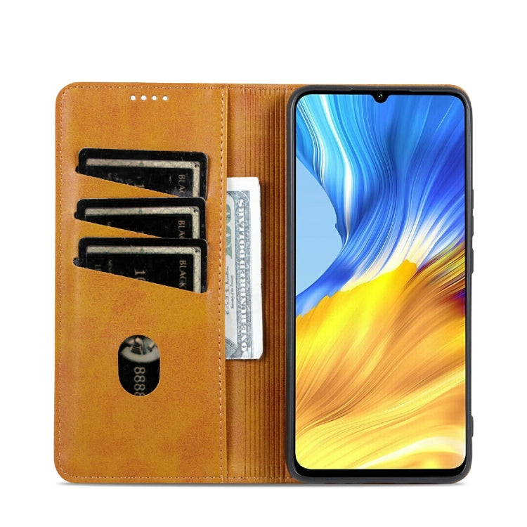 For Honor X5 AZNS Magnetic Calf Texture Flip Leather Phone Case