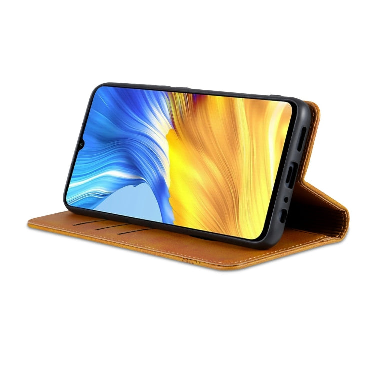 For Honor X5 AZNS Magnetic Calf Texture Flip Leather Phone Case