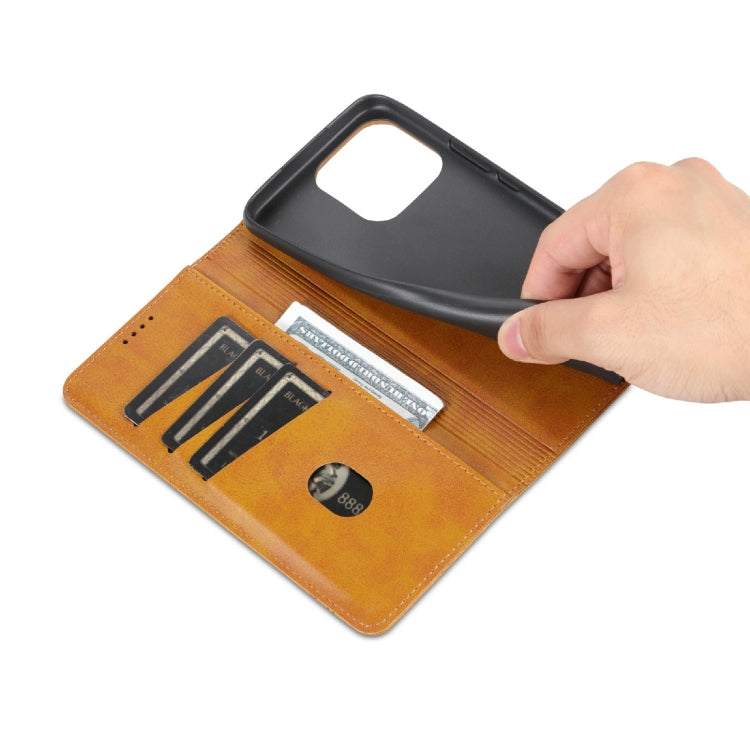 For Honor X5 AZNS Magnetic Calf Texture Flip Leather Phone Case