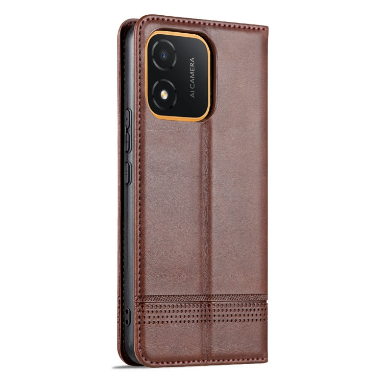 For Honor X5 AZNS Magnetic Calf Texture Flip Leather Phone Case