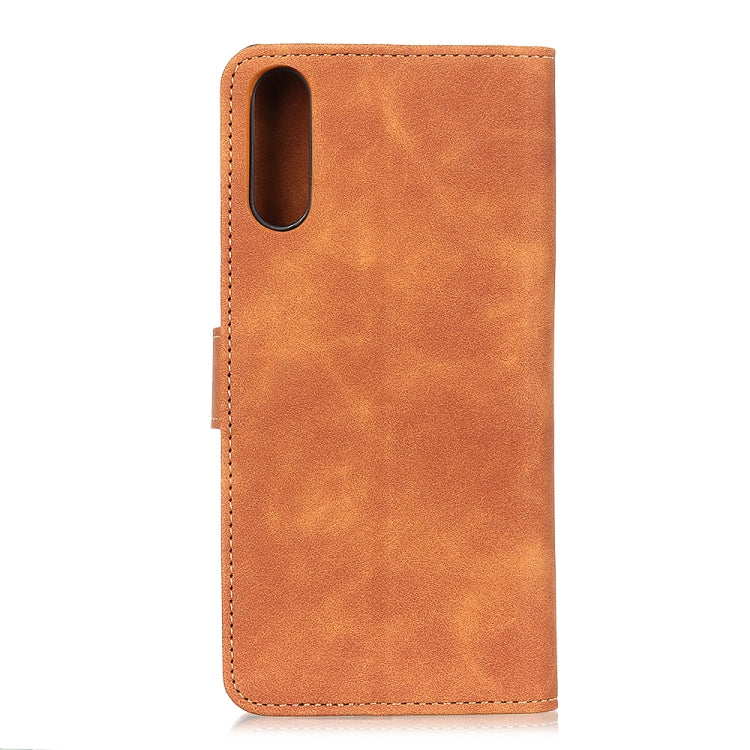 For Wiko View 4 / View 4 Lite KHAZNEH Retro Texture PU + TPU Horizontal Flip Leather Case with Holder & Card Slots & Wallet