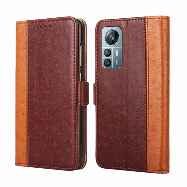 For Blackview A85 Ostrich Texture Flip Leather Phone Case