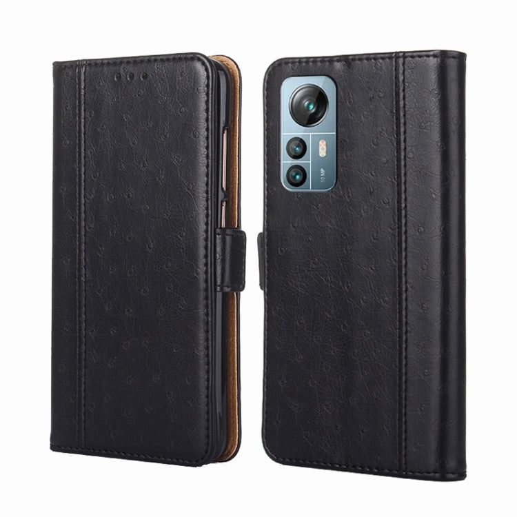 For Blackview A85 Ostrich Texture Flip Leather Phone Case